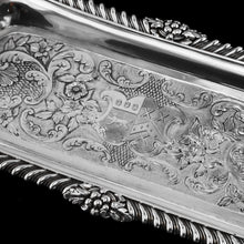 Load image into Gallery viewer, Antique Georgian Solid Silver Snuffer/Pen Tray with Decorative Floral Motifs - Barnard 1828
