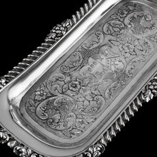 Load image into Gallery viewer, Antique Georgian Solid Silver Snuffer/Pen Tray with Decorative Floral Motifs - Barnard 1828
