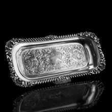 Load image into Gallery viewer, Antique Georgian Solid Silver Snuffer/Pen Tray with Decorative Floral Motifs - Barnard 1828
