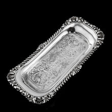 Load image into Gallery viewer, Antique Georgian Solid Silver Snuffer/Pen Tray with Decorative Floral Motifs - Barnard 1828
