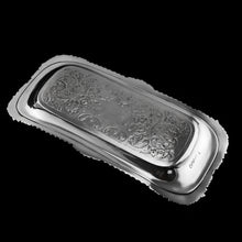 Load image into Gallery viewer, Antique Georgian Solid Silver Snuffer/Pen Tray with Decorative Floral Motifs - Barnard 1828
