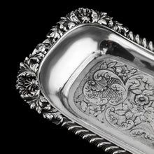 Load image into Gallery viewer, Antique Georgian Solid Silver Snuffer/Pen Tray with Decorative Floral Motifs - Barnard 1828
