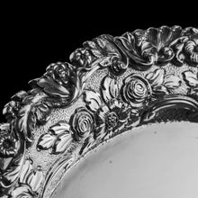 Load image into Gallery viewer, A Stunning English Georgian Solid Silver Salver Tray with Rococo Decoration - William Eaton 1818
