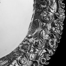 Load image into Gallery viewer, A Stunning English Georgian Solid Silver Salver Tray with Rococo Decoration - William Eaton 1818
