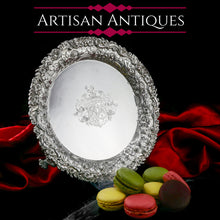 Load image into Gallery viewer, A Stunning English Georgian Solid Silver Salver Tray with Rococo Decoration - William Eaton 1818

