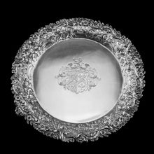 Load image into Gallery viewer, A Stunning English Georgian Solid Silver Salver Tray with Rococo Decoration - William Eaton 1818
