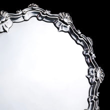 Load image into Gallery viewer, Antique Georgian Solid Silver Salver with Rococo Border - Thomas Hannam &amp; Richard Mills 1763
