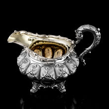 Load image into Gallery viewer, A Magnificent Georgian Solid Silver Tea Set / Service 3 Piece Set - Barnard 1835
