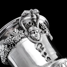 Load image into Gallery viewer, A Magnificent Antique Georgian Solid Silver Cup/Wine Cooler Grapevine &amp; Figural Design - J W Story &amp; W Elliott 1811
