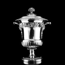 Load image into Gallery viewer, A Magnificent Antique Georgian Solid Silver Cup/Wine Cooler Grapevine &amp; Figural Design - J W Story &amp; W Elliott 1811
