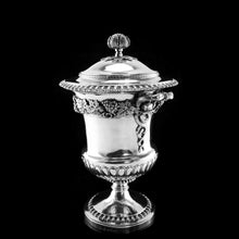 Load image into Gallery viewer, A Magnificent Antique Georgian Solid Silver Cup/Wine Cooler Grapevine &amp; Figural Design - J W Story &amp; W Elliott 1811
