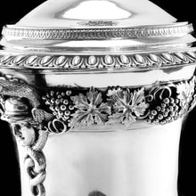 Load image into Gallery viewer, A Magnificent Antique Georgian Solid Silver Cup/Wine Cooler Grapevine &amp; Figural Design - J W Story &amp; W Elliott 1811
