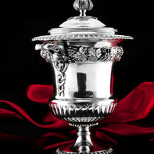 Load image into Gallery viewer, A Magnificent Antique Georgian Solid Silver Cup/Wine Cooler Grapevine &amp; Figural Design - J W Story &amp; W Elliott 1811
