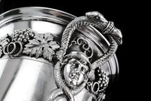Load image into Gallery viewer, A Magnificent Antique Georgian Solid Silver Cup/Wine Cooler Grapevine &amp; Figural Design - J W Story &amp; W Elliott 1811
