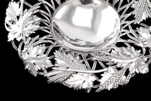 Load image into Gallery viewer, A Rare Antique Georgian Solid Silver Tazza Bowl with Cast Harvest Decorations - Charles Reily &amp; George Storer 1835
