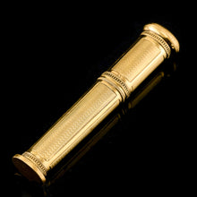 Load image into Gallery viewer, Antique French Solid Silver Gilt Large Etui Case with Engine Turning - 19th Century
