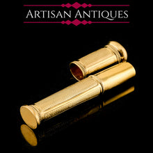 Load image into Gallery viewer, Antique French Solid Silver Gilt Large Etui Case with Engine Turning - 19th Century
