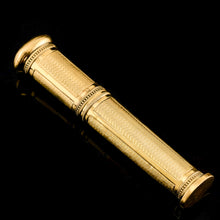 Load image into Gallery viewer, Antique French Solid Silver Gilt Large Etui Case with Engine Turning - 19th Century
