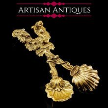 Load image into Gallery viewer, Antique Georgian Solid Silver Gilt Salt/Coffee Spoons with Rococo Decoration - London, 1824/7
