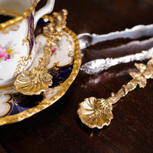 Load image into Gallery viewer, Antique Georgian Solid Silver Gilt Salt/Coffee Spoons with Rococo Decoration - London, 1824/7
