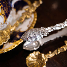 Load image into Gallery viewer, Antique Georgian Solid Silver Sugar Tongs Grapevine Design - William Eley &amp; William Fearn 1823
