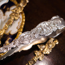 Load image into Gallery viewer, Antique Georgian Solid Silver Sugar Tongs Grapevine Design - William Eley &amp; William Fearn 1823
