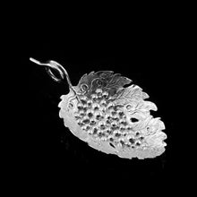 Load image into Gallery viewer, Antique Georgian Solid Silver Tea Caddy Spoon Vine Leaf Design - Joseph Willmore 1807
