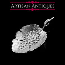 Load image into Gallery viewer, Antique Georgian Solid Silver Tea Caddy Spoon Vine Leaf Design - Joseph Willmore 1807
