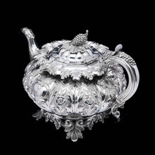 Load image into Gallery viewer, RESERVED - A Spectacular Antique Solid Silver Tea Set/Service with Highly Decorative Embossed/Chased Design - R W Smith 1837 - Artisan Antiques
