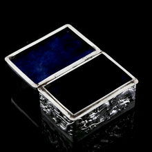 Load image into Gallery viewer, Antique Japanese Solid Silver Box with Embossed Dragons - Meiji Period c.1900
