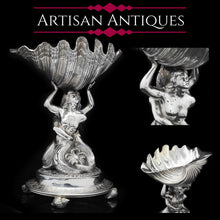 Load image into Gallery viewer, A Magnificent Victorian Solid Silver Figural Centrepiece Bowl - Henry Lewis 1896 - Artisan Antiques
