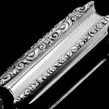Load image into Gallery viewer, Antique Georgian Solid Silver Snuff Box with Beautiful Floral Border - Nathaniel Mills 1833

