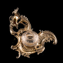 Load image into Gallery viewer, A Magnificent French Solid Silver Gilt Rococo Style Inkwell / Stand - Emile Puiforcat
