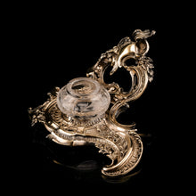 Load image into Gallery viewer, A Magnificent French Solid Silver Gilt Rococo Style Inkwell / Stand - Emile Puiforcat
