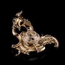 Load image into Gallery viewer, A Magnificent French Solid Silver Gilt Rococo Style Inkwell / Stand - Emile Puiforcat
