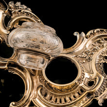 Load image into Gallery viewer, A Magnificent French Solid Silver Gilt Rococo Style Inkwell / Stand - Emile Puiforcat
