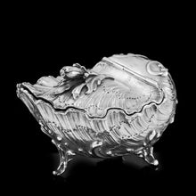 Load image into Gallery viewer, Antique Solid Silver Spoon Warmer / Sugar Bowl in Rococo Form Giant Clam - c.1890
