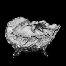 Load image into Gallery viewer, Antique Solid Silver Spoon Warmer / Sugar Bowl in Rococo Form Giant Clam - c.1890
