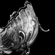 Load image into Gallery viewer, Antique Solid Silver Spoon Warmer / Sugar Bowl in Rococo Form Giant Clam - c.1890
