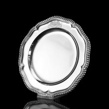 Load image into Gallery viewer, Antique Solid Silver Dish with Coat of Arms for Michael Bass, 1st Baron Burton - Garrard 1888

