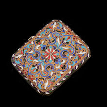Load image into Gallery viewer, Antique Imperial Russian Solid Silver Cloisonne Enamel Purse/Case - Zverev Nikolay Nikolayevich c.1900
