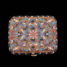 Load image into Gallery viewer, Antique Imperial Russian Solid Silver Cloisonne Enamel Purse/Case - Zverev Nikolay Nikolayevich c.1900
