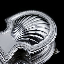 Load image into Gallery viewer, A Fine Quality Antique Solid Silver Inkwell / Inkstand in Scallop Form - Carrington 1903
