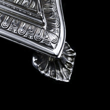 Load image into Gallery viewer, A Fine Quality Antique Solid Silver Inkwell / Inkstand in Scallop Form - Carrington 1903
