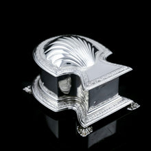 Load image into Gallery viewer, A Fine Quality Antique Solid Silver Inkwell / Inkstand in Scallop Form - Carrington 1903
