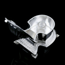 Load image into Gallery viewer, A Fine Quality Antique Solid Silver Inkwell / Inkstand in Scallop Form - Carrington 1903
