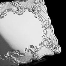 Load image into Gallery viewer, Antique Solid Silver Large Table Snuff Box with Magnificent Engravings - Edward Smith 1850
