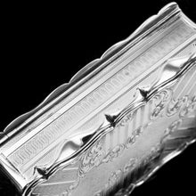 Load image into Gallery viewer, Antique Solid Silver Large Table Snuff Box with Magnificent Engravings - Edward Smith 1850
