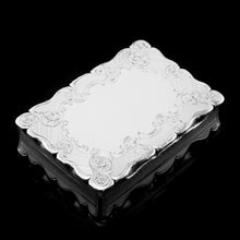 Load image into Gallery viewer, Antique Solid Silver Large Table Snuff Box with Magnificent Engravings - Edward Smith 1850
