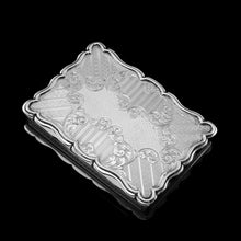 Load image into Gallery viewer, Antique Solid Silver Large Table Snuff Box with Magnificent Engravings - Edward Smith 1850
